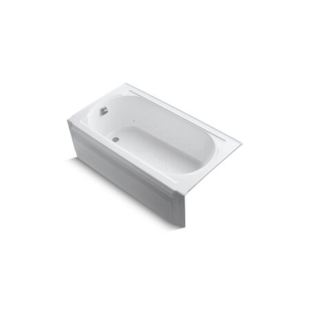 Kohler 60 in L, 33-3/4 in W, White, Cast Iron 723-G0-0